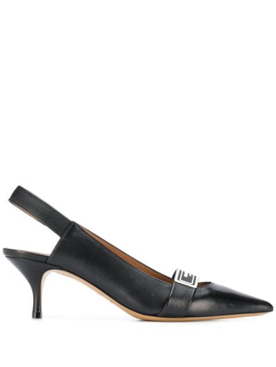 Black Armani Emporio Slingback Women's Pumps | UAE26313