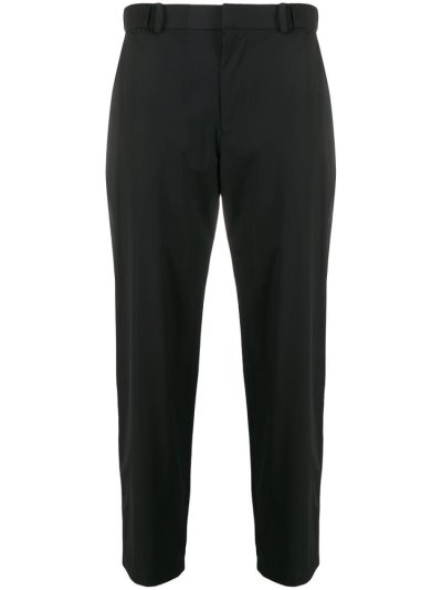 Black Armani Emporio Straight Fit Men's Pants | UAE89161