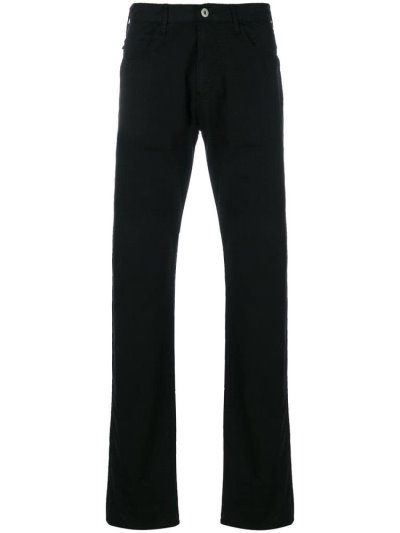Black Armani Emporio Straight Leg Men's Jeans | UAE52128