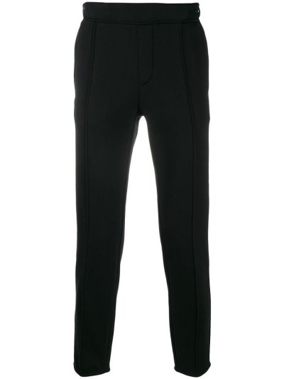 Black Armani Emporio Straight Leg Men's Pants | UAE86508