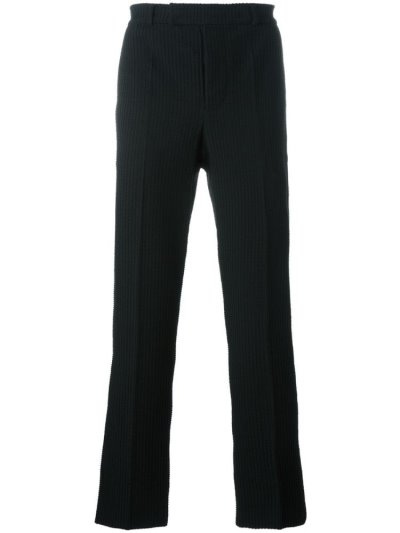 Black Armani Emporio Stretch Cotton Blend Track Men's Pants | UAE05366