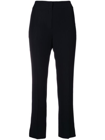 Black Armani Emporio Stretch Cropped Women's Pants | UAE15313