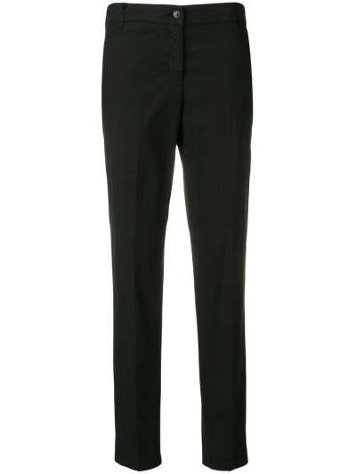 Black Armani Emporio Tailored Slim Fit Women's Pants | UAE06008