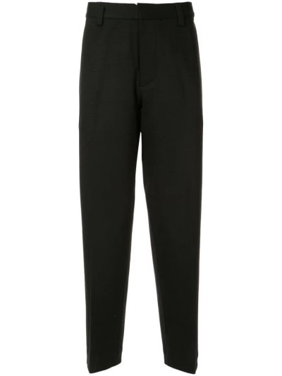 Black Armani Emporio Tapered Tailored Pants Men's Pants | UAE04885