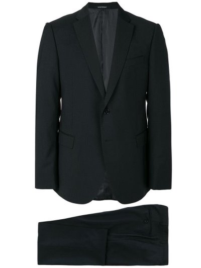 Black Armani Emporio Two Piece Men's Suits | UAE35911