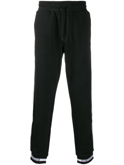 Black Armani Emporio Two Tone Track Men's Pants | UAE94588
