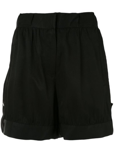 Black Armani Emporio Wide Leg Women's Shorts | UAE63201