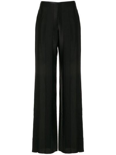 Black Armani Emporio Wide Leg Women's Pants | UAE83522