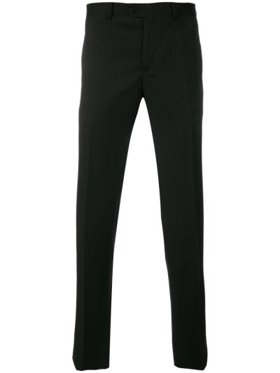 Black Armani Emporio Wool Tailored Pants Men's Pants | UAE54922
