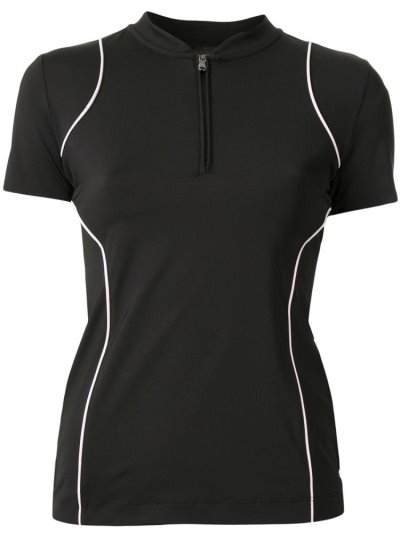 Black Armani Emporio Zip Front Women's Tops | UAE20324