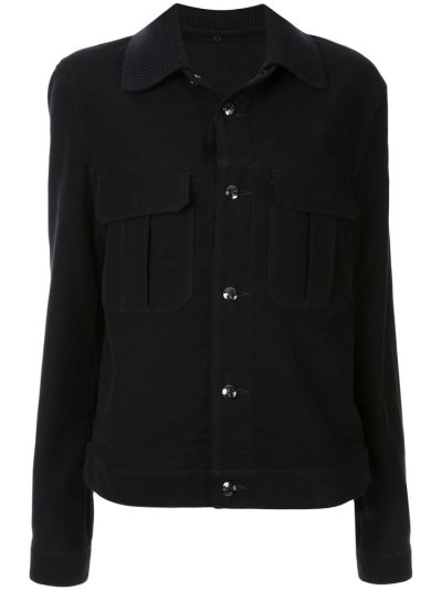 Black Giorgio Armani Denim Blouson Men's Jackets | UAE58289