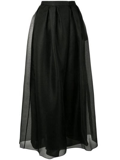 Black Giorgio Armani Flared Style Women's Skirts | UAE14480