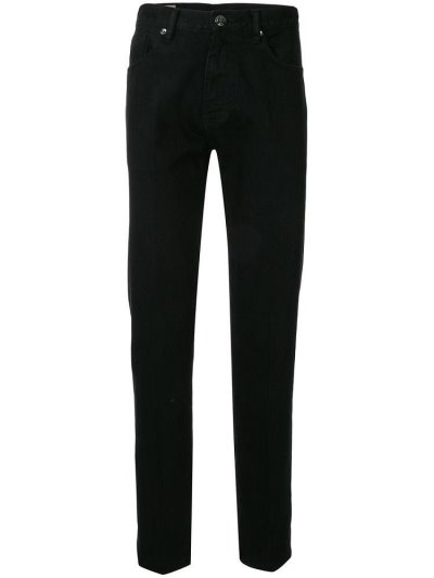 Black Giorgio Armani High Rise Straight Men's Jeans | UAE61766