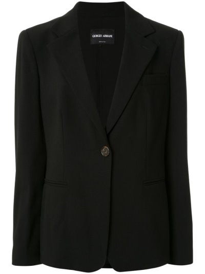 Black Giorgio Armani Oversized Tailored Women's Blazers | UAE66770