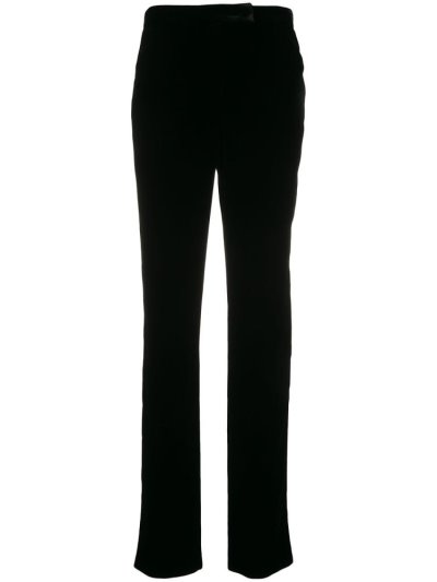 Black Giorgio Armani Straight Leg Women's Pants | UAE26320