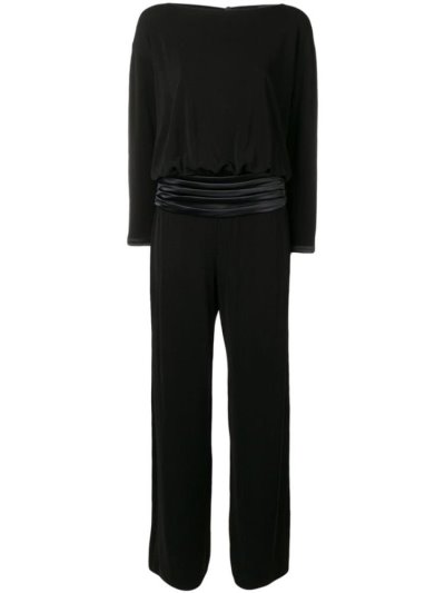 Black Giorgio Armani Structured Women's Jumpsuit | UAE45572