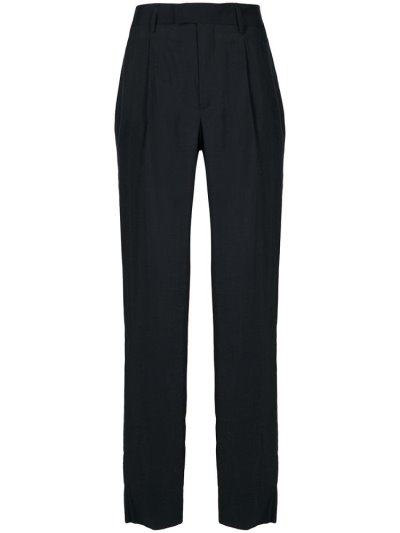 Black Giorgio Armani Tapered Leg Men's Pants | UAE86224