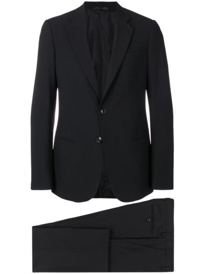 Black Giorgio Armani Two Piece Men's Suits | UAE97412