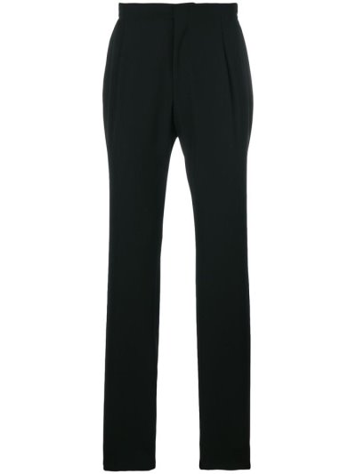 Black Giorgio Armani Wool Tailored Pants Men's Pants | UAE23800