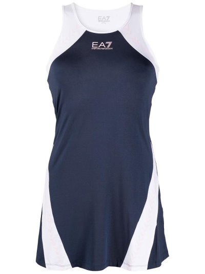 Blue Ea7 Emporio Armani Cut Out Tennis Women's Dress | UAE71882