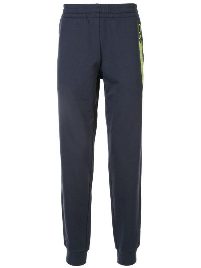 Blue Ea7 Emporio Armani Logo Printed Track Men's Pants | UAE13385