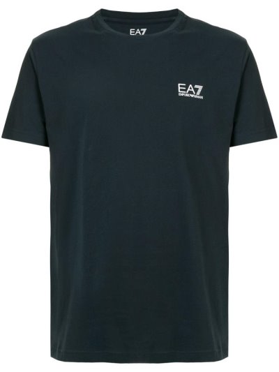 Blue Ea7 Emporio Armani Logo Printed Men's T Shirts | UAE72815
