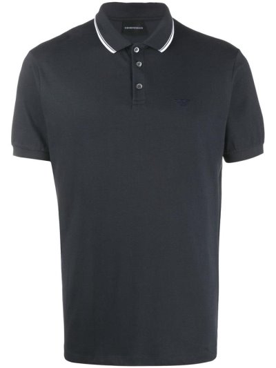 Blue Armani Emporio Classic Men's Polo Shirts | UAE07822