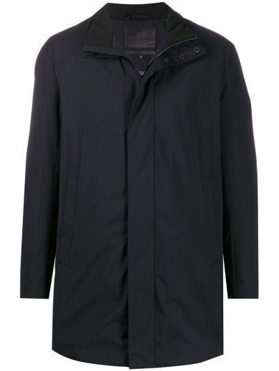 Blue Armani Emporio Contrast Lining Men's Coats | UAE07113