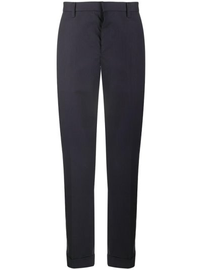 Blue Armani Emporio Cropped Chino Men's Pants | UAE89729