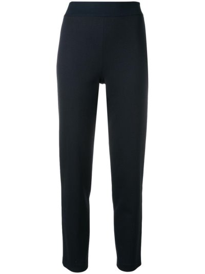Blue Armani Emporio Cropped Slim Women's Pants | UAE17031