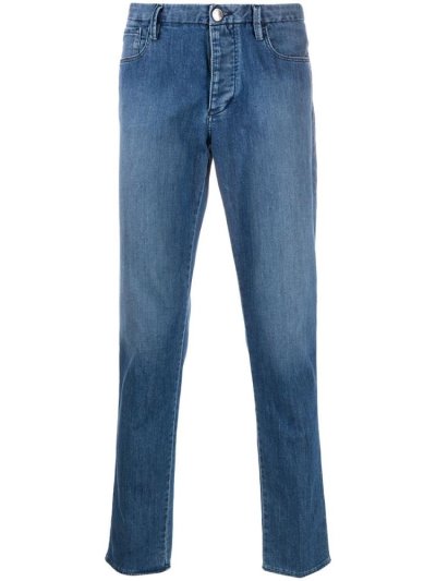 Blue Armani Emporio Denim Slim Fit Men's Jeans | UAE14123