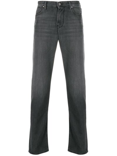 Blue Armani Emporio Denim Straight Leg Men's Jeans | UAE75347