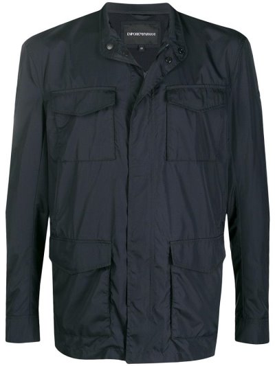 Blue Armani Emporio Flap Pocket Men's Jackets | UAE16305