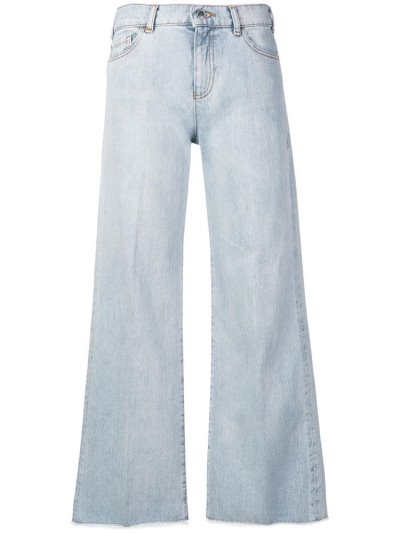 Blue Armani Emporio Flared Leg Women's Jeans | UAE96662