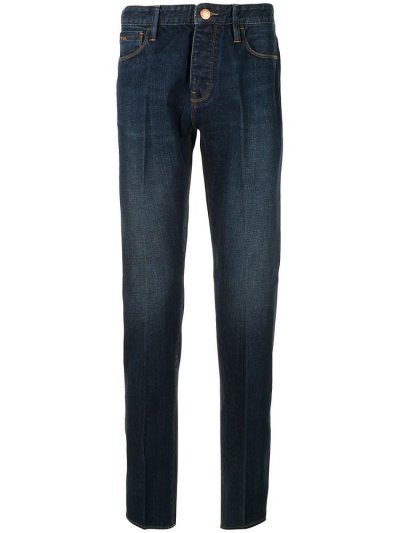 Blue Armani Emporio High Rise Slim Fit Men's Jeans | UAE13885