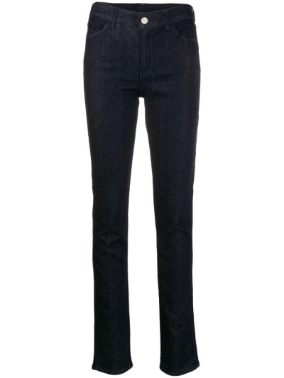 Blue Armani Emporio High Waisted Skinny Women's Jeans | UAE13394