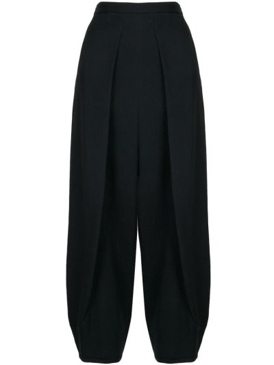 Blue Armani Emporio High Waisted Balloon Women's Pants | UAE33779