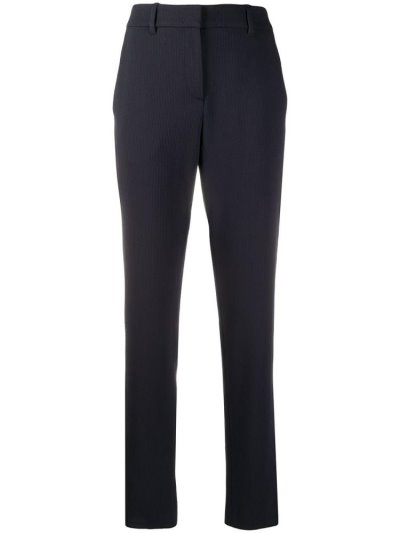Blue Armani Emporio High Waisted Slim Fit Women's Pants | UAE60070