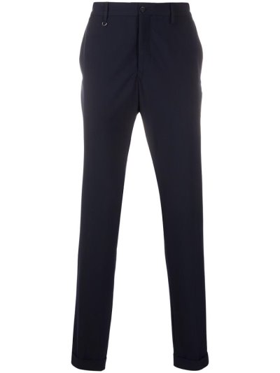 Blue Armani Emporio High Waisted Skinny Men's Pants | UAE95832