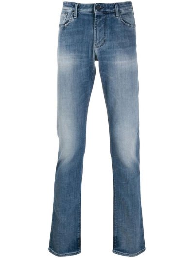 Blue Armani Emporio J06 Slim Fit Men's Jeans | UAE85565