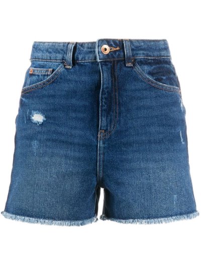 Blue Armani Emporio J32 Slim High Waisted Women's Shorts | UAE07074