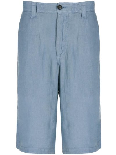 Blue Armani Emporio Knee Length Bermuda Shorts Men's Shorts | UAE16040