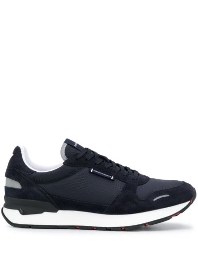 Blue Armani Emporio Lace Up Low Top Men's Sneakers | UAE22350