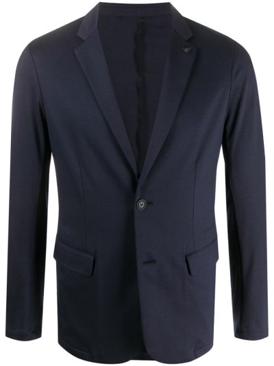 Blue Armani Emporio Lapel Pin Men's Blazers | UAE29091