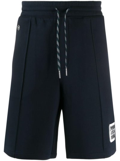 Blue Armani Emporio Logo Running Shorts Men's Shorts | UAE53585