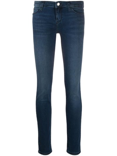 Blue Armani Emporio Low Rise Skinny Women's Jeans | UAE51734
