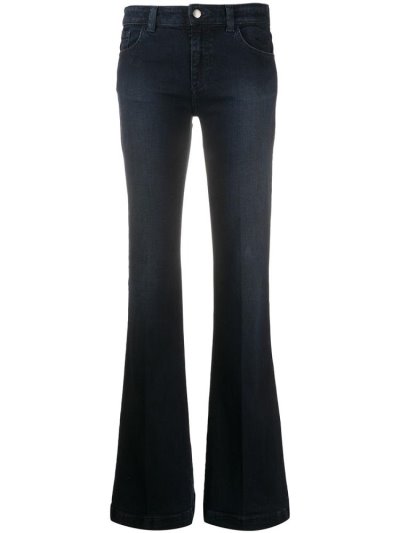 Blue Armani Emporio Mid Rise Bootcut Women's Jeans | UAE57301