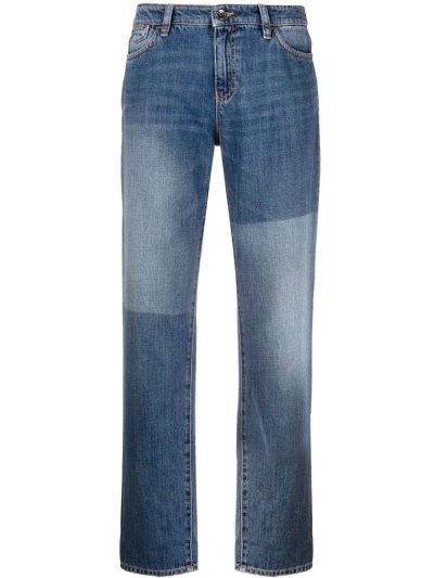 Blue Armani Emporio Mid Rise Boyfriend Women's Jeans | UAE20830