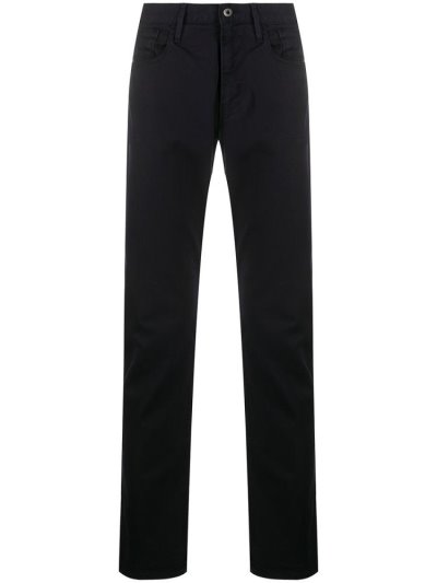 Blue Armani Emporio Mid Rise Slim Fit Men's Jeans | UAE34989