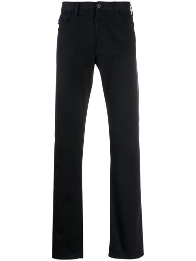 Blue Armani Emporio Mid Rise Straight Leg Men's Jeans | UAE07304